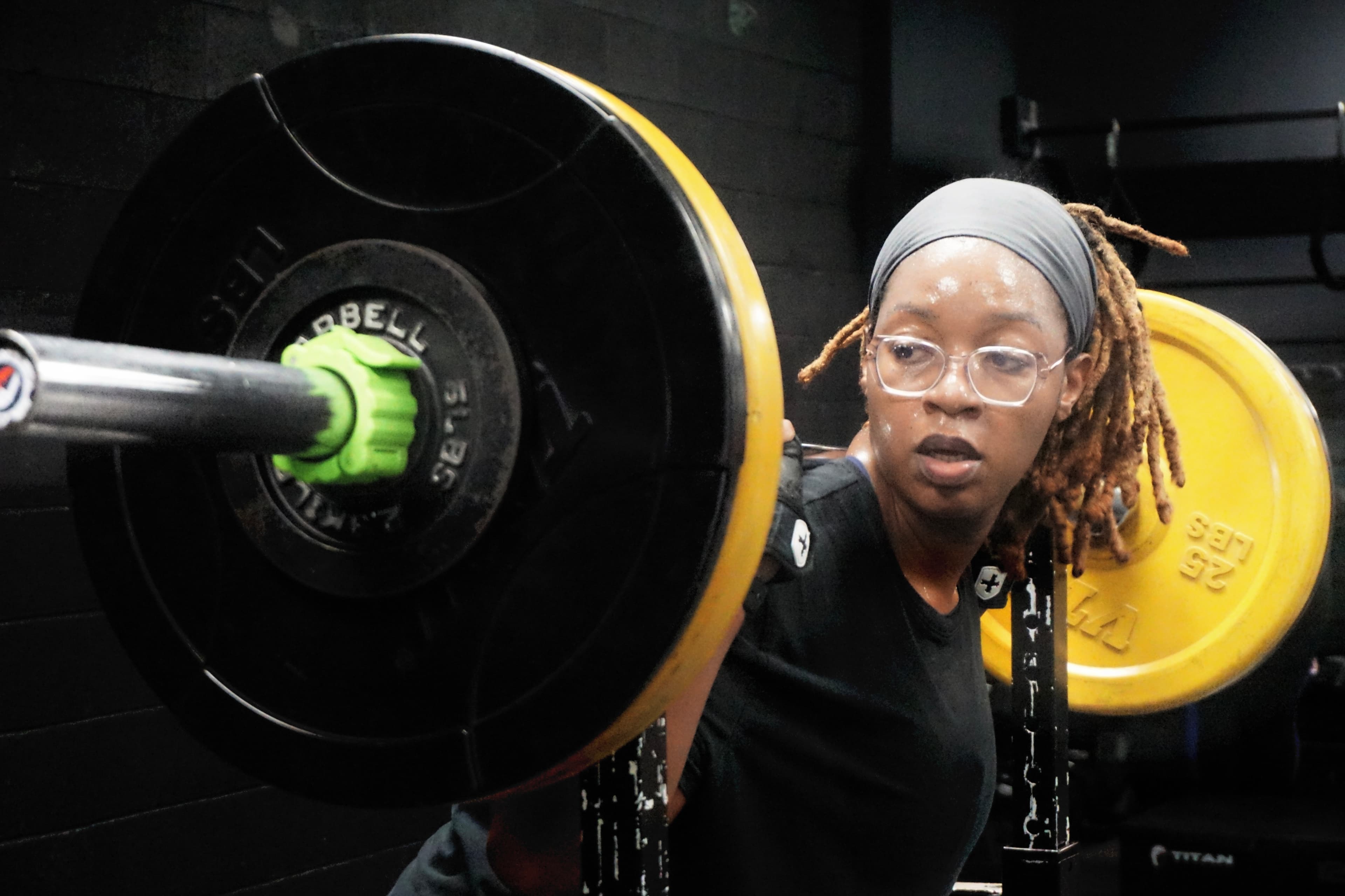 EA Fit Club member Danaya training in Cockeysville, MD